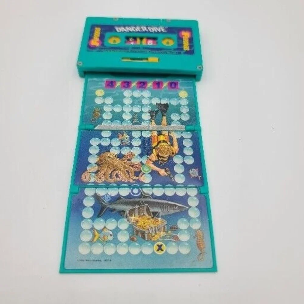 Vintage Danger Dive Flipsider Cassette Tape Shape Milton Bradley Game 1988